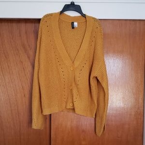 Oversize Mustard Yellow Cardigan
